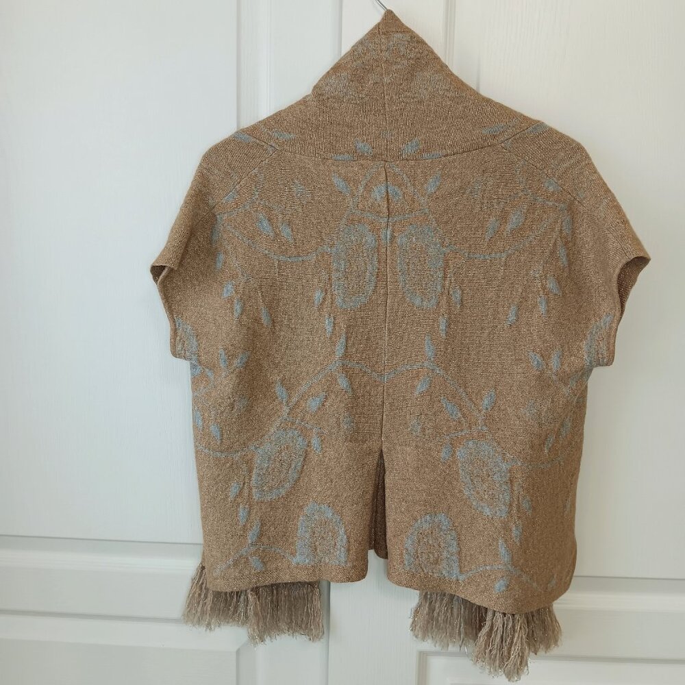 Anthropologie Women's Gold Angel Of The North Icebloom Cardigan Size M - Picture 3 of 14